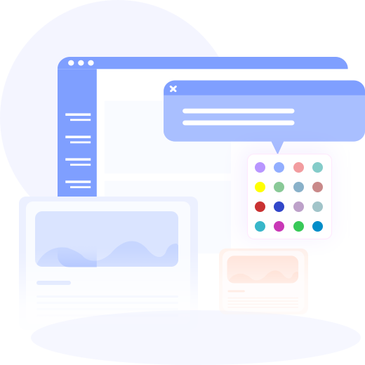 既可自定義網(wǎng)站風(fēng)格，還可響應(yīng)各種設(shè)備